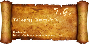 Telegdy Gusztáv névjegykártya