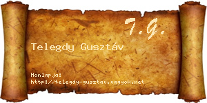 Telegdy Gusztáv névjegykártya