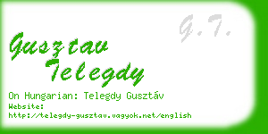 gusztav telegdy business card
